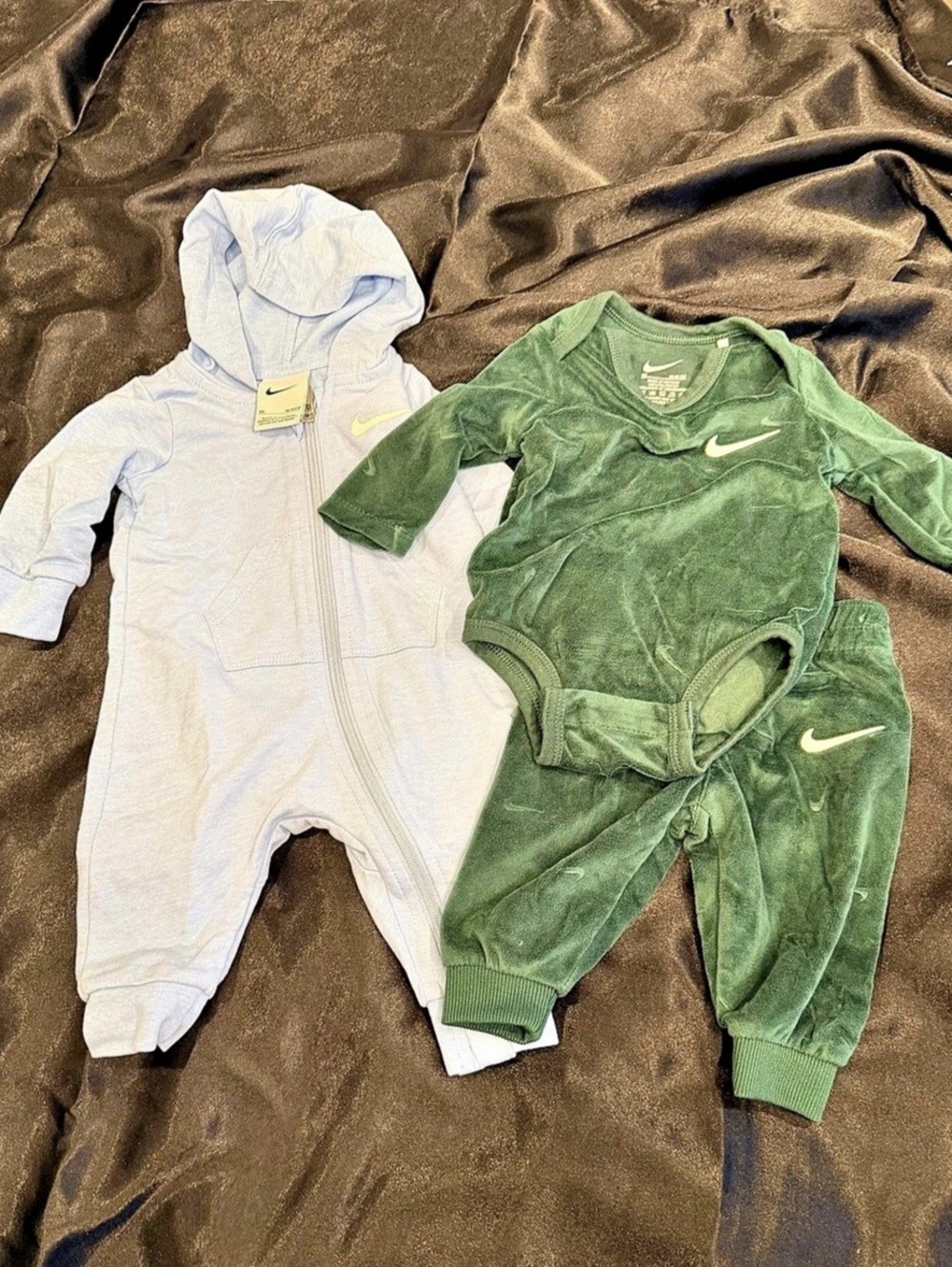TWO ITEMS Nike Baby Coverall and Velour Outfit Set